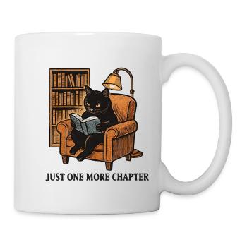 Cat reading in the light chair - Mug - white - Right