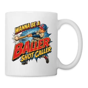 Baseball Baller: Retro-Sportstil - Tasse - Weiß - Rechts