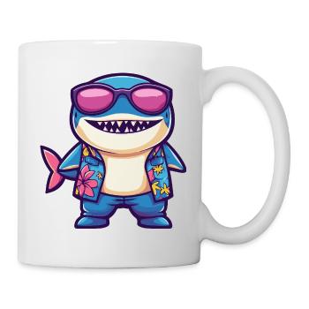 Hai Comic Urlaub - Tasse - Weiß - Rechts