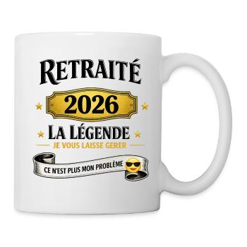 Retraité 2026 – La Légende. - Mug blanc - blanc - Droite