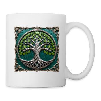 Metallic Circular Tree of Life - Mug - white - Right