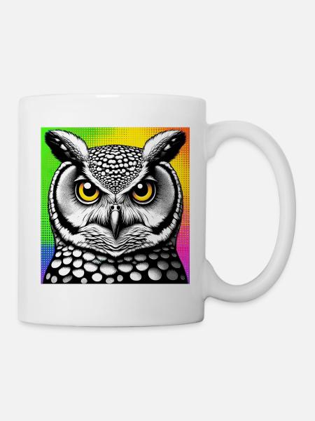 Eule - Tasse - Weiß
