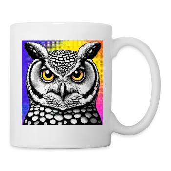 hibou - Mug blanc - blanc - Droite