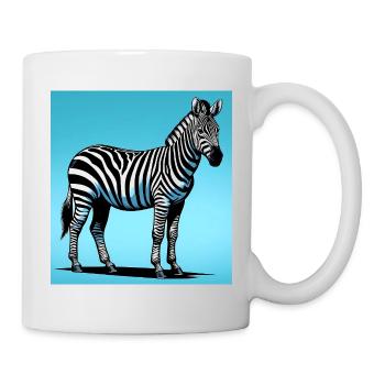 Zebra - Tasse - Weiß - Rechts