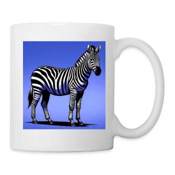 Zebra - Tasse - Weiß - Rechts