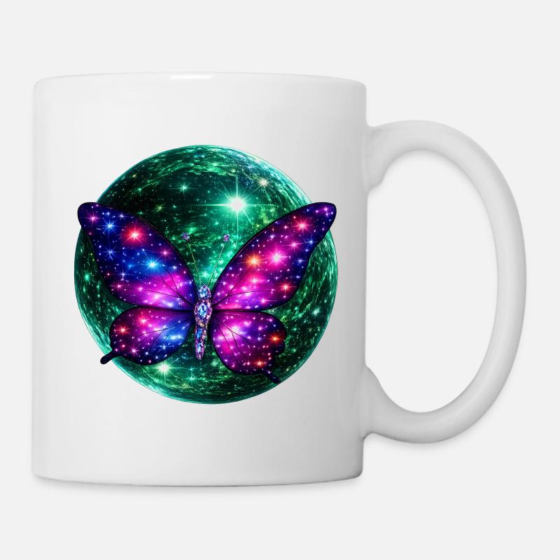 Asterra Rebirth – Cosmic Butterfly Universe - Mug - white