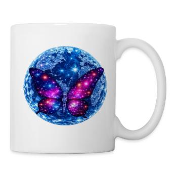Earth Harmony – Cosmic Butterfly Universe - Mug - white - Right