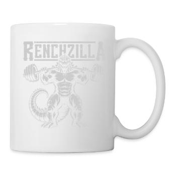 Bodybuilding Fitness Kraftmonster Barbell - Tasse - Weiß - Rechts