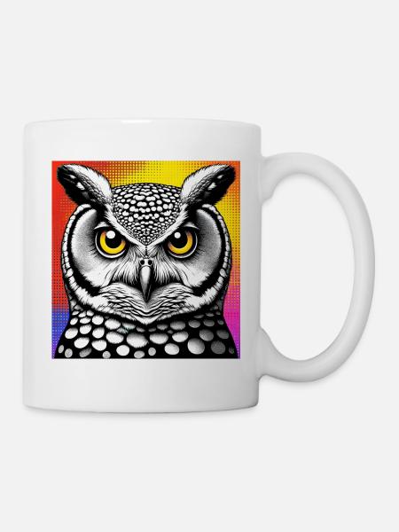 Eule - Tasse - Weiß