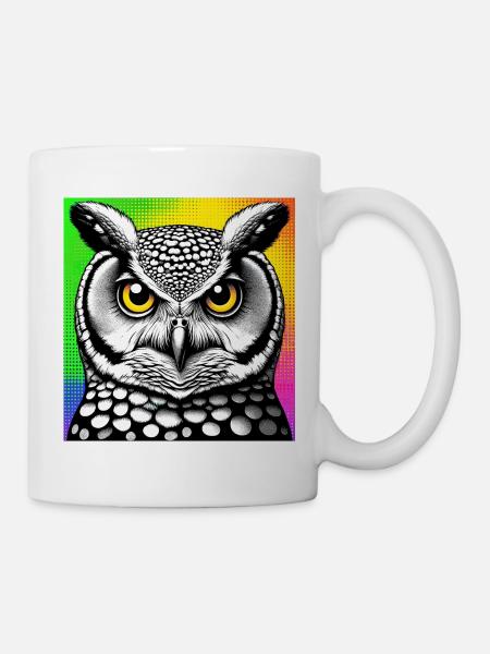 Eule - Tasse - Weiß