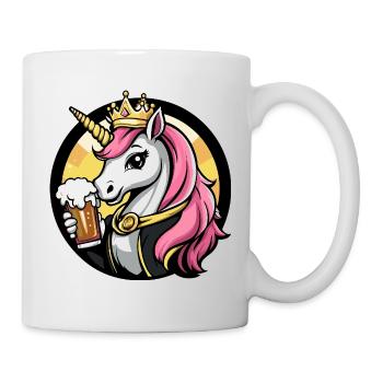 Bière licorne drôle - Mug blanc - blanc - Droite