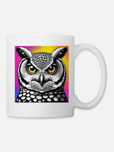 Eule - Tasse - Weiß
