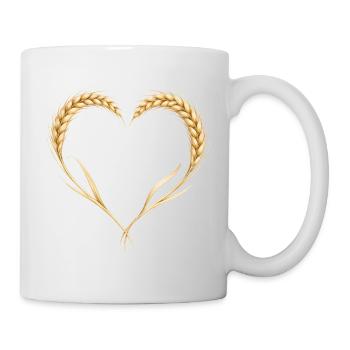 Wheat Heart Agriculture Ears Nature Motif - Mug - white - Right