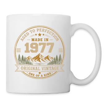 1977 Retro 1977 Vintage 1977 Geschenk 1977 - Tasse - Weiß - Rechts