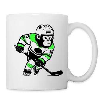 ijshockey gorilla - Mug - white - Right