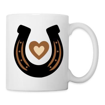 Horseshoe Heart Equestrian Luck - Mug - white - Right