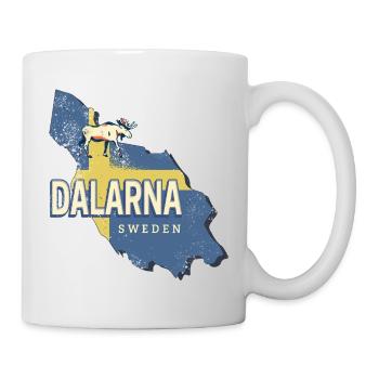Dalarna Province in Sweden Vintage Souvenir - Mug - white - Right