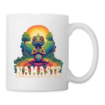 Chameleon Yoga Namaste - Mug - white - Right