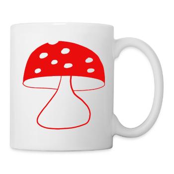 Red fly agaric mushrooms - Mug - white - Right
