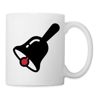 Schulglocke Klingel Pause Retro - Tasse - Weiß - Rechts