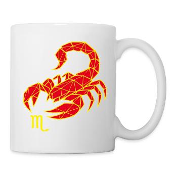 Geometrischer Skorpion Neon - Tasse - Weiß - Rechts