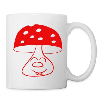 Pilz lustig witzig spaßig  - Tasse - Weiß - Rechts
