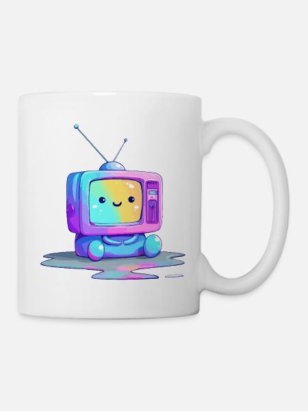 Regenbogen TV Kuscheltier - Tasse - Weiß