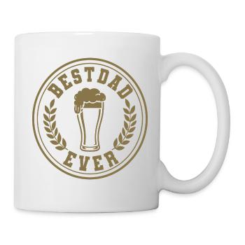 Best Dad Ever Beer Emblem for Dads - Mug - white - Right