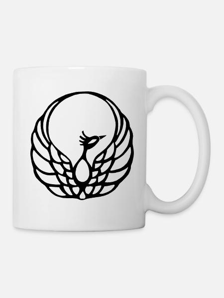 Schwarzer Phönix - Tasse - Weiß