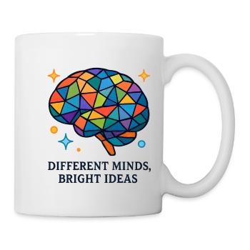 Cerveau en mosaïque : Plusieurs idées - Mug blanc - blanc - Droite