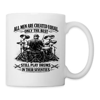 Drummer 70 Years Music Humor Birthday Gift - Mug - white - Right