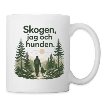 La Forêt, Moi et mon Chien - Style Suédois - Mug blanc - blanc - Droite