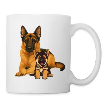 Dog Duo: Shepherd & Chihuahua - Mug - white - Right