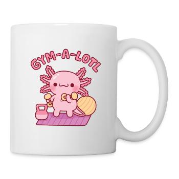Jeu de mots drôle sur Gym-A-Lotl Axlotl - Mug blanc - blanc - Droite