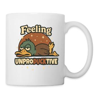 Feeling Unproductive Duck Wortspiel - Tasse - Weiß - Rechts