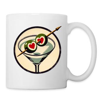Heart Eyes Martini Olive Retro - Mug - white - Right