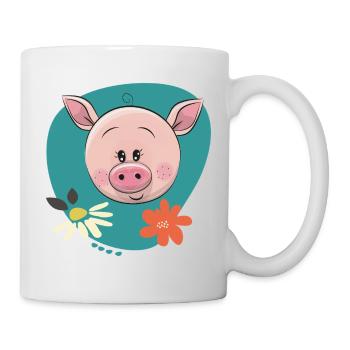 Cochon mignon - Mug blanc - blanc - Droite