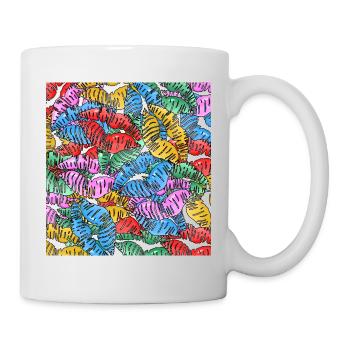 Colorful kisses - Mug - white - Right