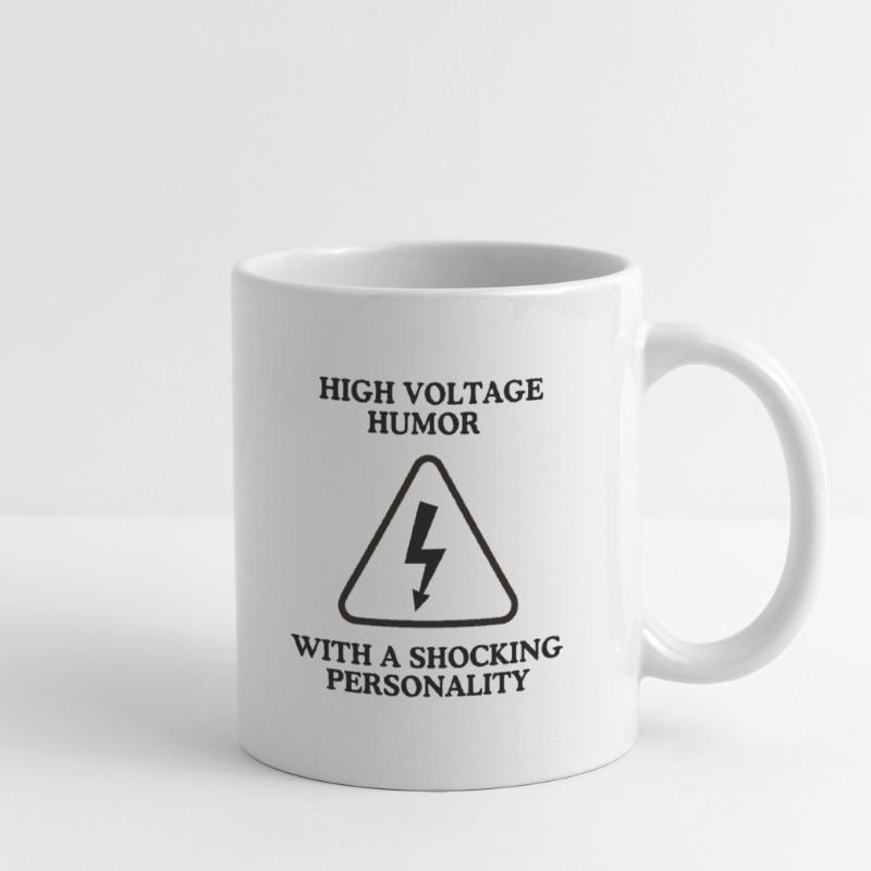 Lightning Warning Triangular Sign Mug