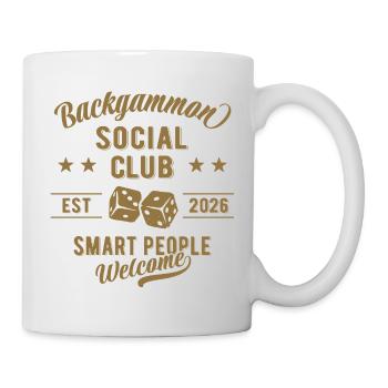 Club social de backgammon | Jeu de société - Mug blanc - blanc - Droite