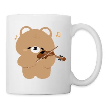 Bear Violinist Charme - Tasse - Weiß - Rechts