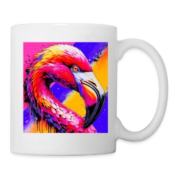 Flamant - Mug blanc - blanc - Droite
