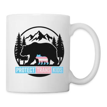 Pride Month LGBT -  Protect Trans Kids - Mug - white - Right