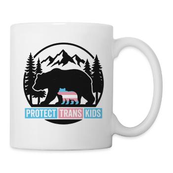 Pride Month LGBT -  Protect Trans Kids - Mug - white - Right