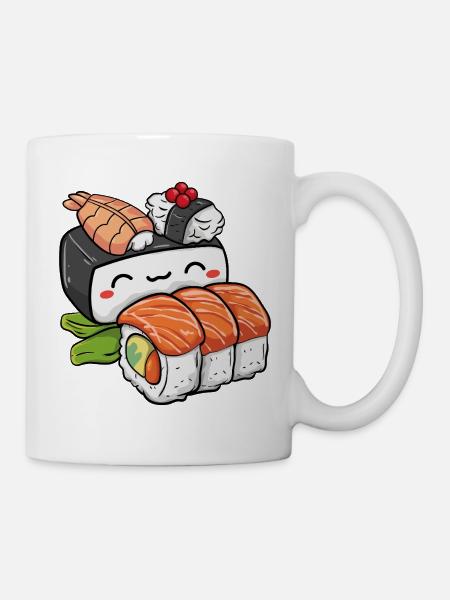 Sushi kawaï - Mug blanc - blanc