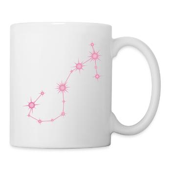 Skorpion-Stern Sternbild Sternzeichen Pastellrosa - Tasse - Weiß - Rechts