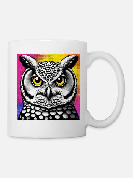 Eule - Tasse - Weiß