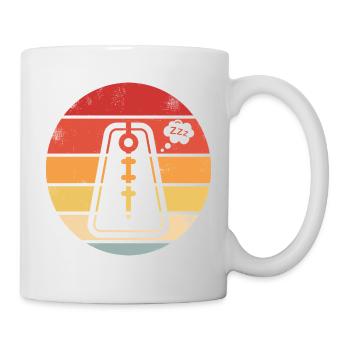 Metronom Musik Takt Lustig Largo Retro - Tasse - Weiß - Rechts