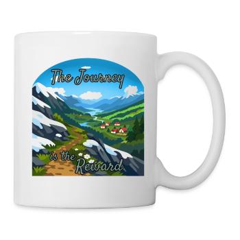 The journey is the goal – mountain path - Mug - white - Right