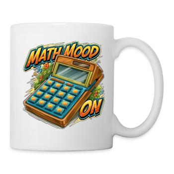 Math Mood On Funny Retro Calculator Graphic for Te - Mug - white - Right